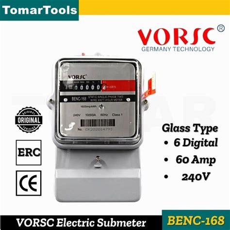 VORSC Electric Submeter Digital Watt Meter 1 Phase BENC.